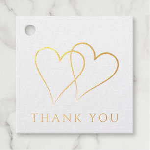 Elegant Gold Thank You Foil Favour Tags