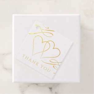 Elegant Gold Thank You Foil Favour Tags