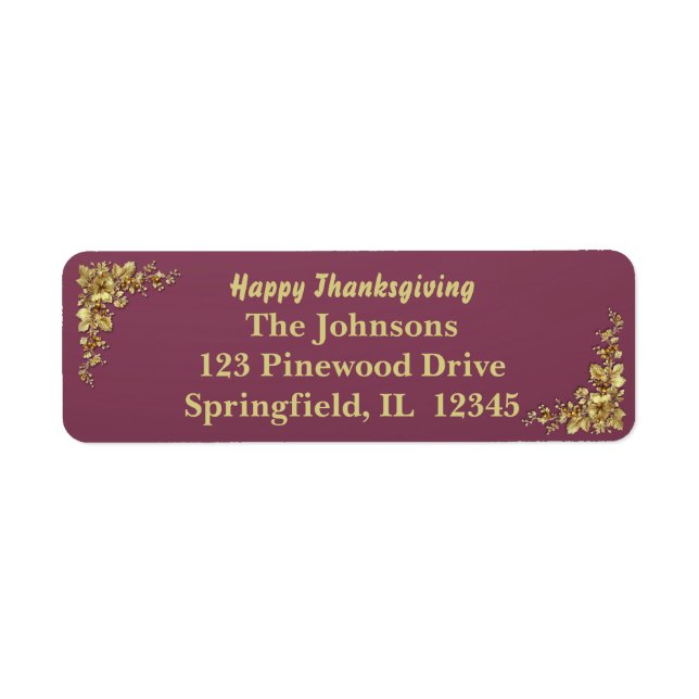 Elegant Gold Thanksgiving (Front)