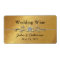 Elegant Gold Tone Wedding Wine Labels