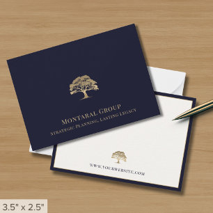 Elegant Gold Tree Logo  Card