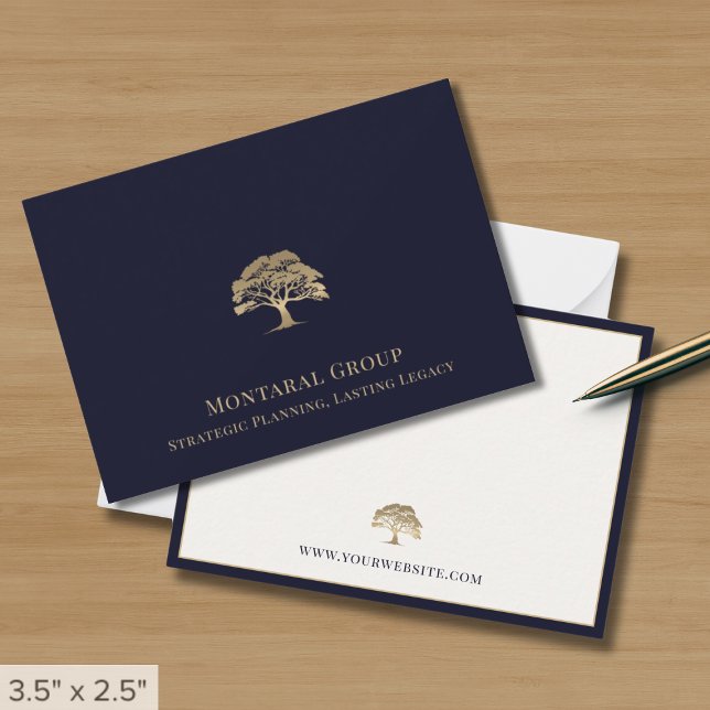 Elegant Gold Tree Logo  Card (Creator Uploaded)