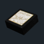 Elegant Gold Trim Marble Monogram  Gift Box<br><div class="desc">Digitally designed with a gold veined marble pattern trimmed in a gold-tone colour.  Easily customise your monogram initial of choice.  Great gift and keepsake for weddings,  i.e. bridesmaid,  bride,  bridal team,  anniversaries,  birthdays,  and almost any special occasion.</div>