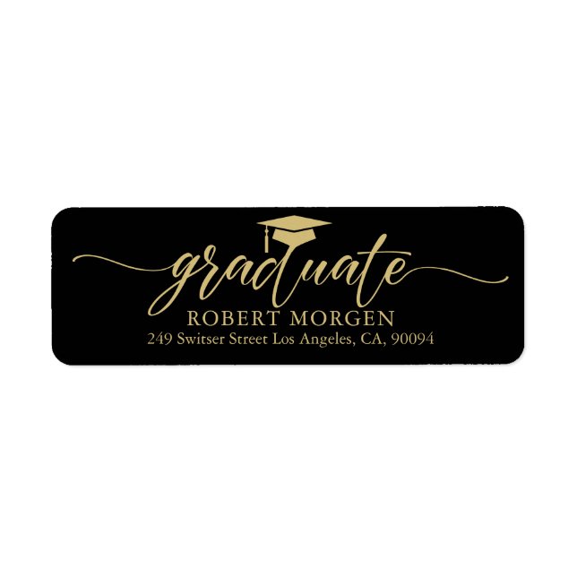 Elegant Gold Typography On Black Background (Front)