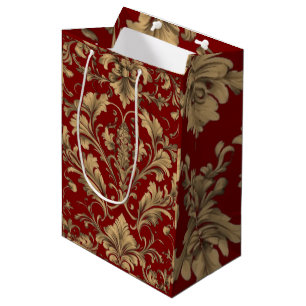 Elegant Gold Vintage Damasks Gift Bag