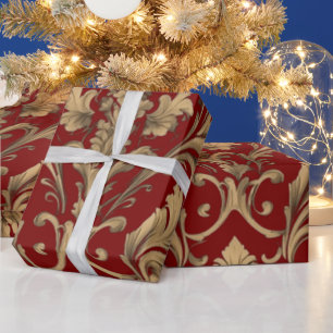 Elegant Gold Vintage Damasks  Wrapping Paper