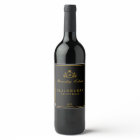 Elegant Gold Vintage Monogram Wine Black Label