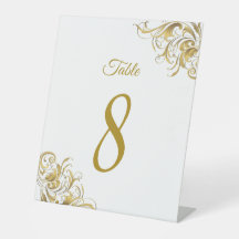 Elegant Gold Vintage Swirls Wedding