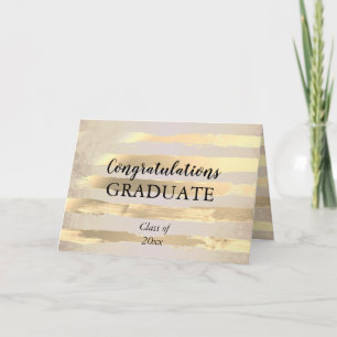 Elegant Gold Watercolor Congratulations Graduate Card