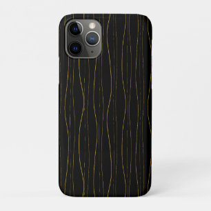 Elegant Gold Wavy Lines Pattern Case-Mate iPhone Case