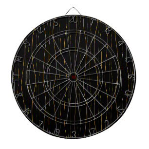 Elegant Gold Wavy Lines Pattern Dartboard