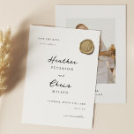 Elegant Gold Wax Seal  Unique Save The Date<br><div class="desc">Elegant Gold Wax Seal  Unique Save The Date</div>