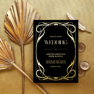 Elegant Gold Wedding Art Nouveau