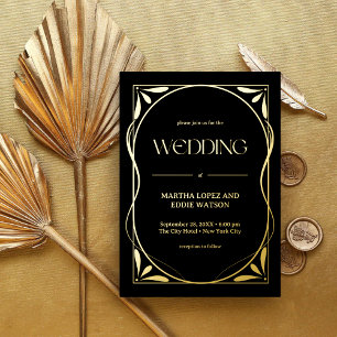 Elegant Gold Wedding Art Nouveau