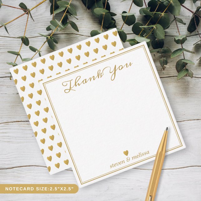 Elegant Gold Wedding Couple Newlyweds Thank You  Card (Elegant Gold Wedding Couple Newlyweds Thank You Note Card)