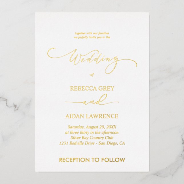 Elegant Gold  Wedding  Custom (Front)