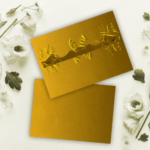 Elegant Gold Wedding Envelope