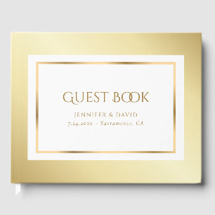 Elegant Gold Wedding Guest Book