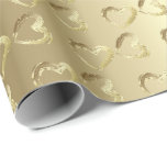 Elegant Gold Wedding Hearts Wrapping Paper<br><div class="desc">Elegant Gold Weddings Gift Wrap with gold hearts. Also great for anniversaries. ⭐99% of my designs in my store are done in layers. This makes it easy for you to resize and move the graphics and text around so that it will fit each product perfectly. You can also "TRANSFER DESIGN"...</div>