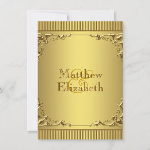 Elegant Gold Wedding Invitation