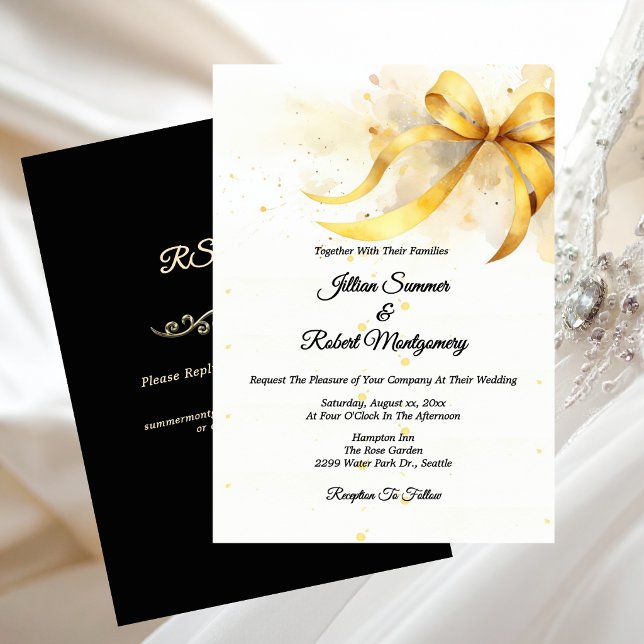 Elegant Gold Wedding Invitation (Elegant Gold Wedding Invitation)