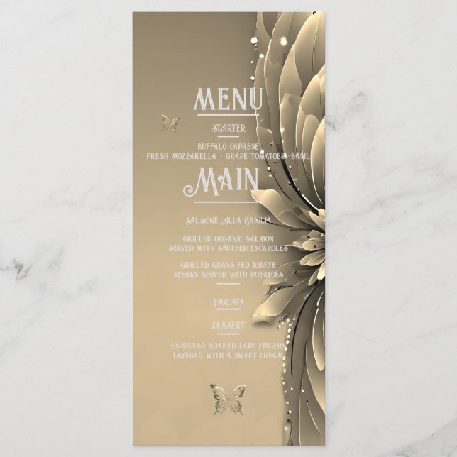 Elegant Gold Wedding Invitations  (Front)