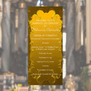 Elegant Gold Wedding Program Programme