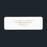 Elegant Gold Wedding Return Address Labels<br><div class="desc">Elegant Gold Wedding Return Address Labels</div>