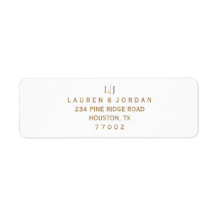 Elegant Gold Wedding Return Address Labels