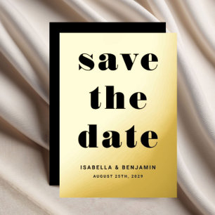 Elegant Gold Wedding Save The Date Announcement