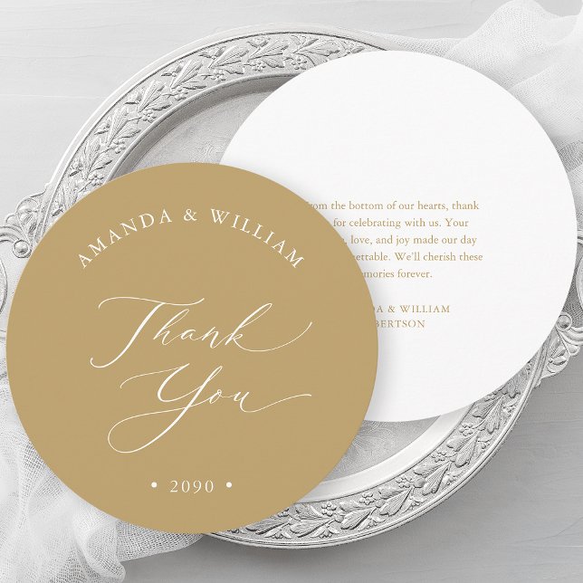 Elegant Gold Wedding Thank You Card (Creator Uploaded)
