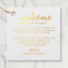 Elegant Gold Wedding Welcome Basket Bag
