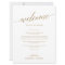 Elegant Gold Wedding Welcome Letter & Itinerary