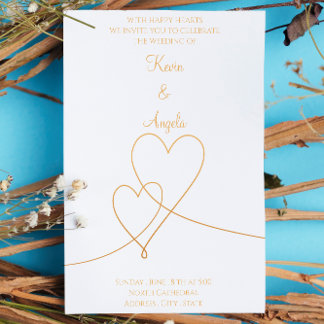 Elegant Gold Weeding Invitation