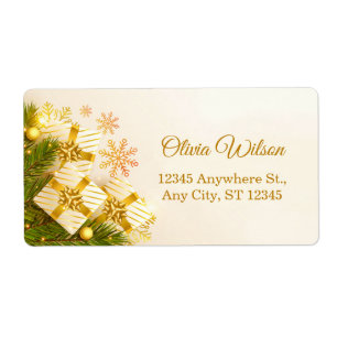 Elegant Gold & White Christmas Gift