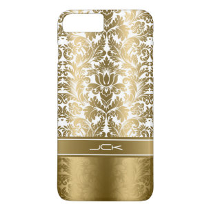 Elegant Gold & White Floral Damasks Case-Mate iPhone Case