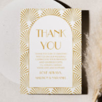 Elegant Gold White Geometric Art Deco Wedding
