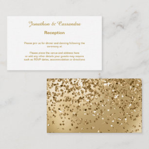 ELEGANT GOLD WHITE GOLD GLITTER ENCLOSURE CARD