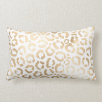 Elegant Gold White Leopard Cheetah Animal Print