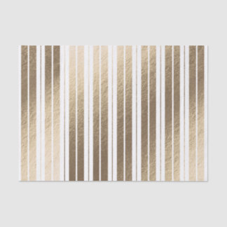 Elegant Gold White Striped Tissue Paper