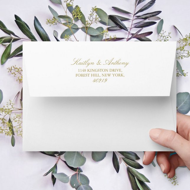 Elegant Gold & White Wedding Envelope (Creator Uploaded)