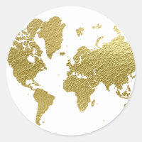 Elegant Gold World Map Classic Wedding
