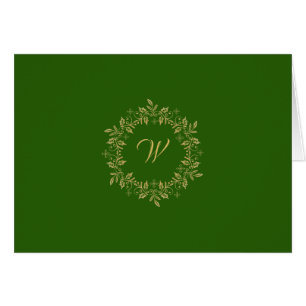 Elegant Gold Wreath (H) YOU PICK Holiday PhotoCard