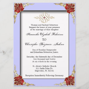 Elegant Golden Accent Gold Wedding Invite