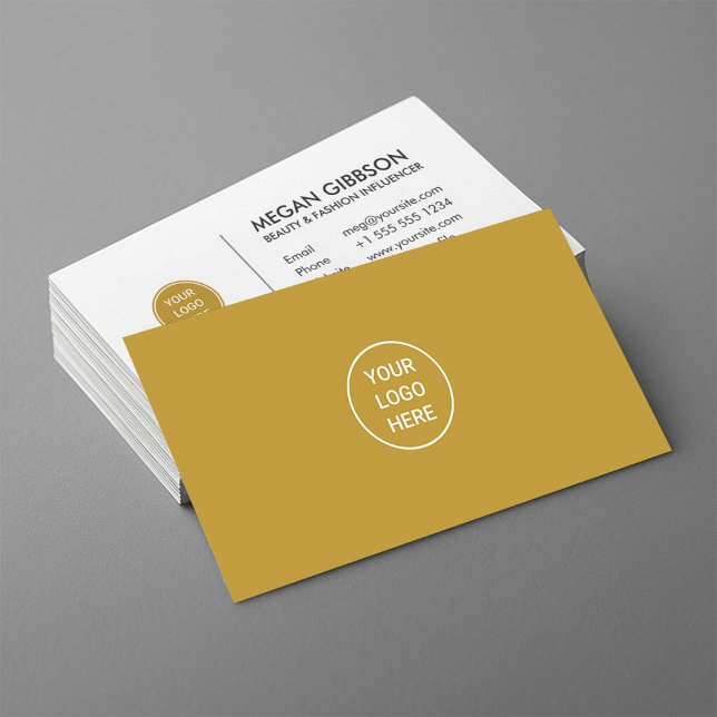 Elegant Golden Amber Professional Company Branded Business Card (Creator Uploaded)