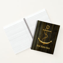 Elegant Golden Anchor Rustic Dock Wood Modern 