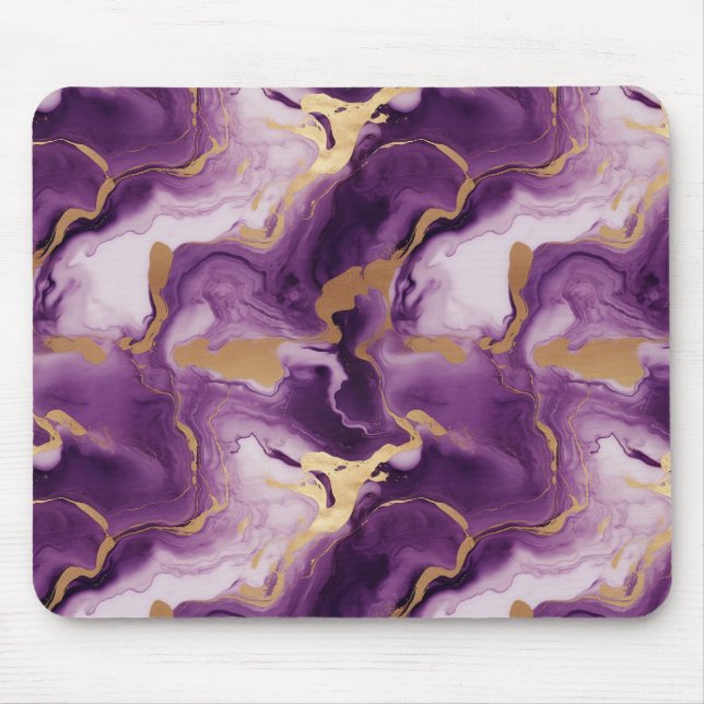 Elegant golden and purple vets mouse pad (Front)