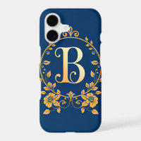 Elegant Golden B Letter Monogram