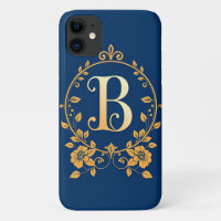 Elegant Golden B Letter Monogram