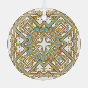 Elegant golden baroque, ornamental design. glass tree decoration